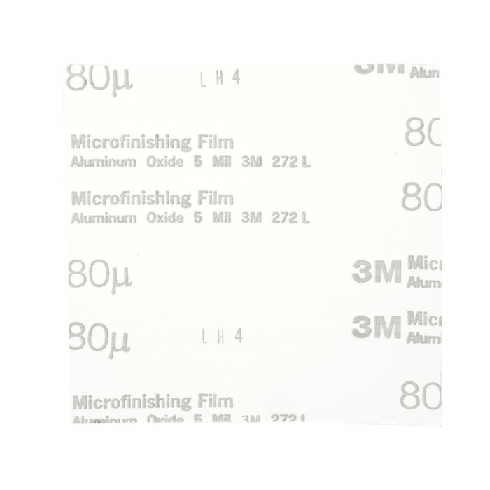 3M Microfinishing Film Belt 272L, 80 Mic, Type UK, 37 in x 75 in