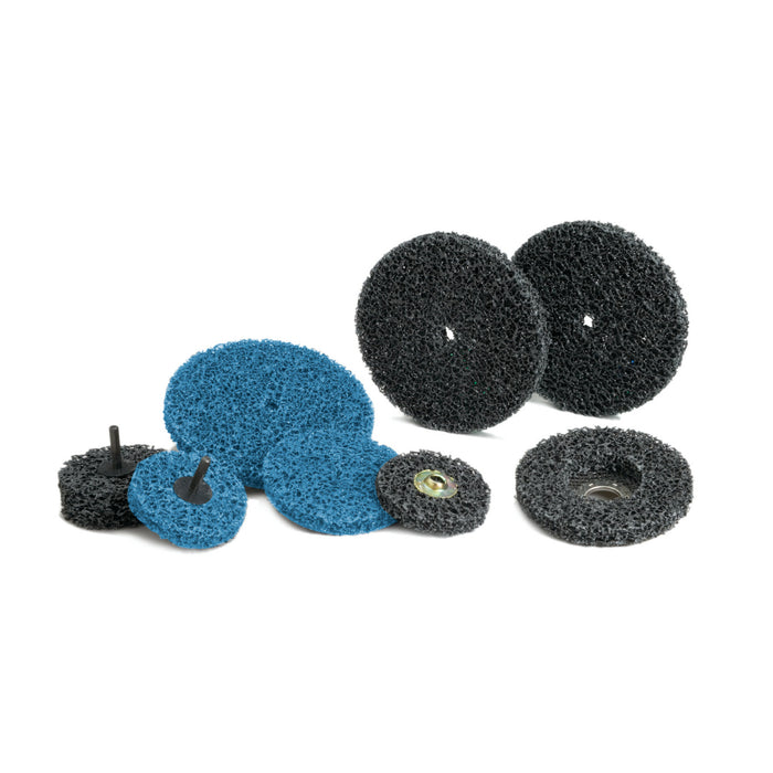 Standard Abrasives Quick Change Cleaning Pro Disc, 840499, SiC Coarse,TR, Blue
