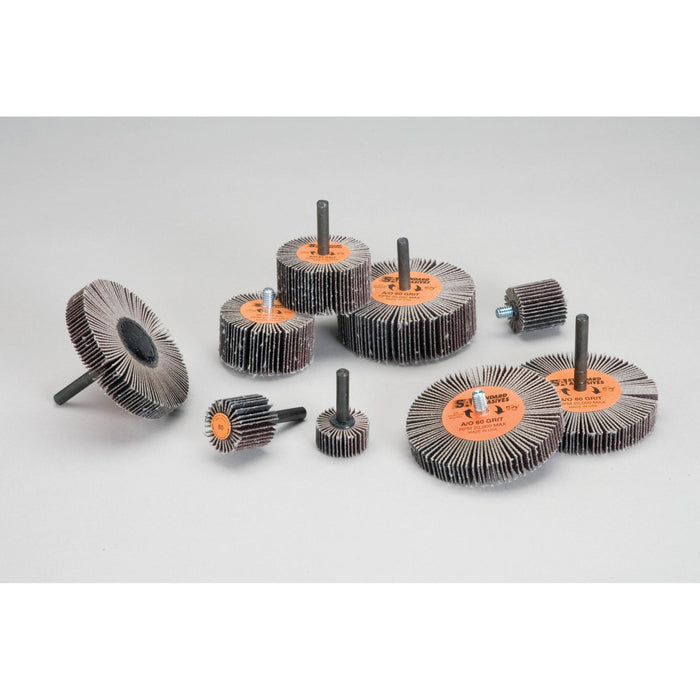 Standard Abrasives Aluminum Oxide Flap Wheel, 640605, 60, 4 in x 2 in x
5/8 in