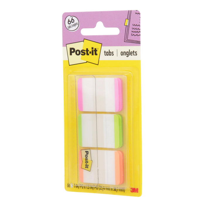 Post-it® Durable Tabs 686L-PGO, 1 in. x 1.5 in. (25,4 mm x 38,1 mm)Pink, Green