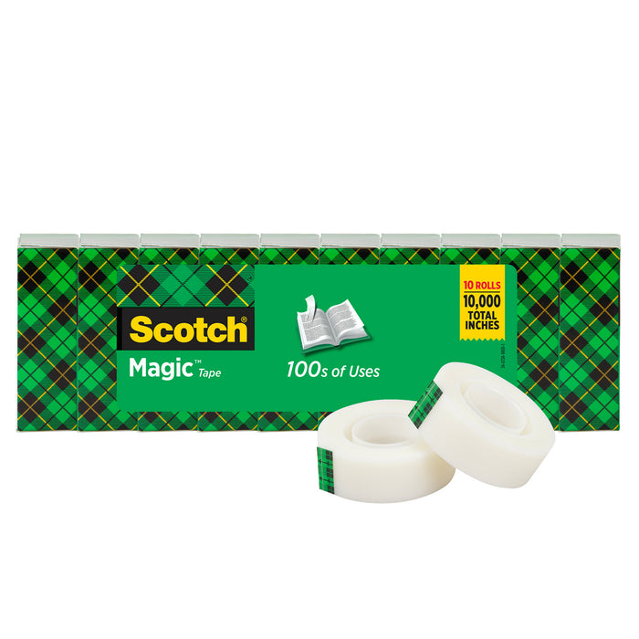 Scotch® Magic Tape 810S10, 3/4 in x 800 in, 10 pk
