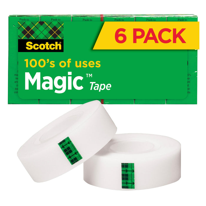 Scotch® Magic Tape 810K6 6 rolls of 3/4 in x 1000 in