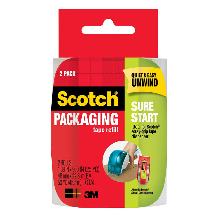 Scotch® Sure Start Shipping Packaging Tape DP-1000-RR-2, 1.88 in x 900in