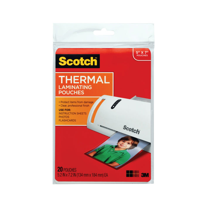 Scotch Thermal Pouches TP5903-20 for items up to 5.27 in x 7.24 in
