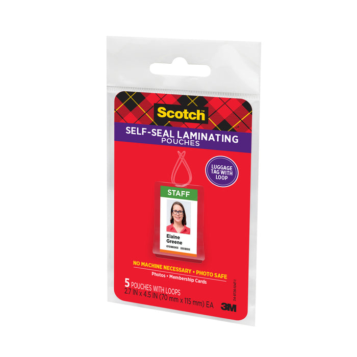 Scotch Self-Sealing Laminating Pouches LS853-5G Bag Tags
