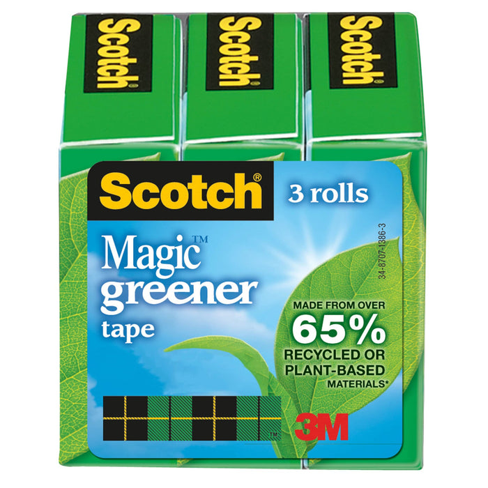 Scotch® Magic Greener Tape 812-3P, 3/4 in x 900 in (19 mm x 22,8 m)