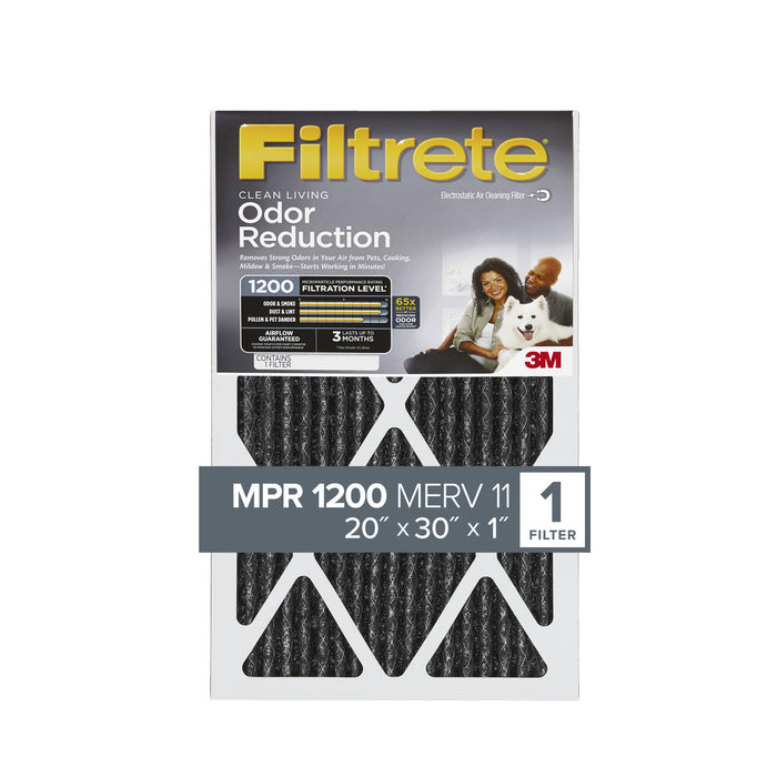 Filtrete Home Odor Reduction Filter HOME22-4, 20 in x 30 in x 1 in