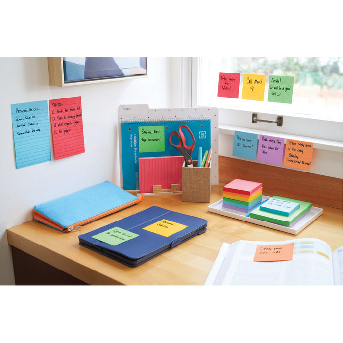 Post-it® Super Sticky Notes 654-12SSAN, 3 in x 3 in (76 mm x 76 mm)