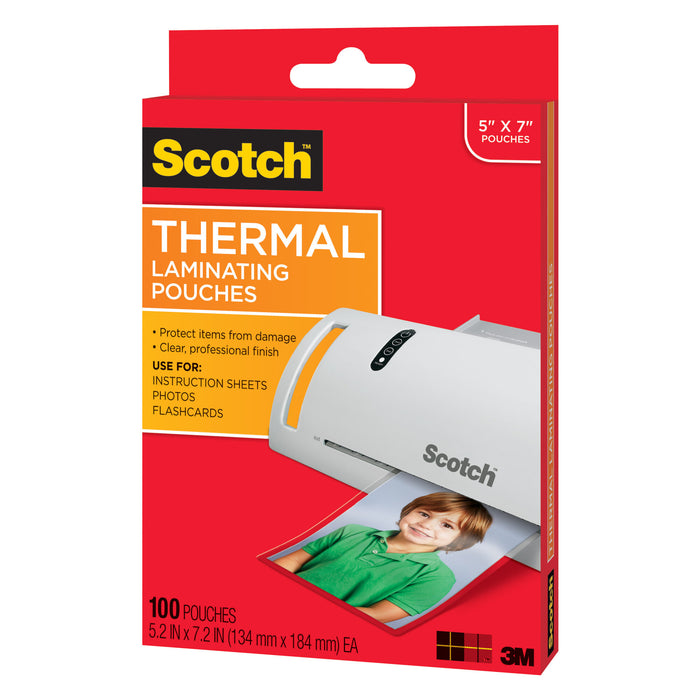 Scotch Thermal Pouches TP5903-100, for 5"x7" Photos 100 CT