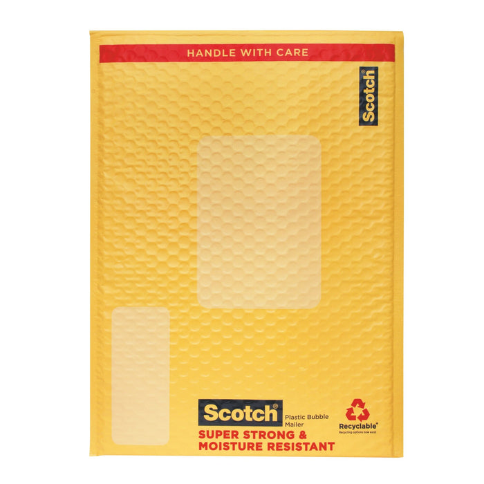 Scotch Poly Bubble Mailer 4-Pack, 8915-4, 10.5 in x 15.25 in Size #5