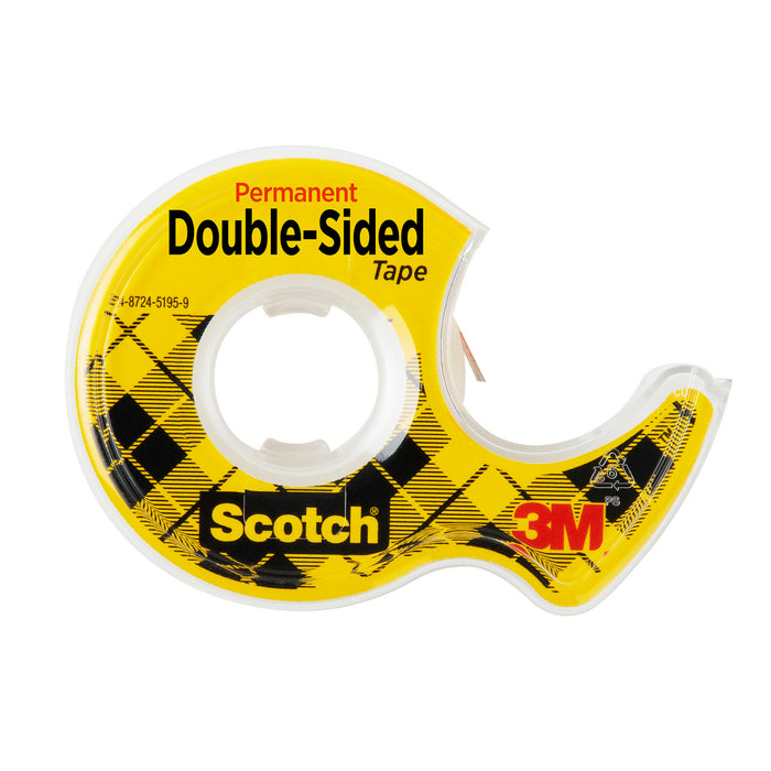 Scotch® Double Sided Tape 137DM-2, 1/2 in x 400 in 2 Pack