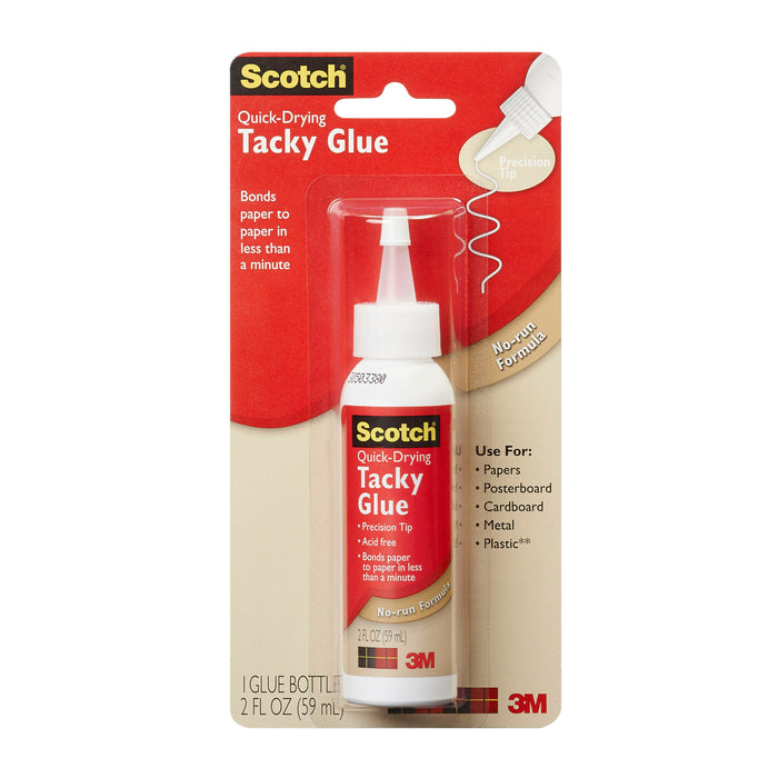 Scotch® Quick Drying Tacky Glue 6052A-1, 2 fl oz (59 mL)