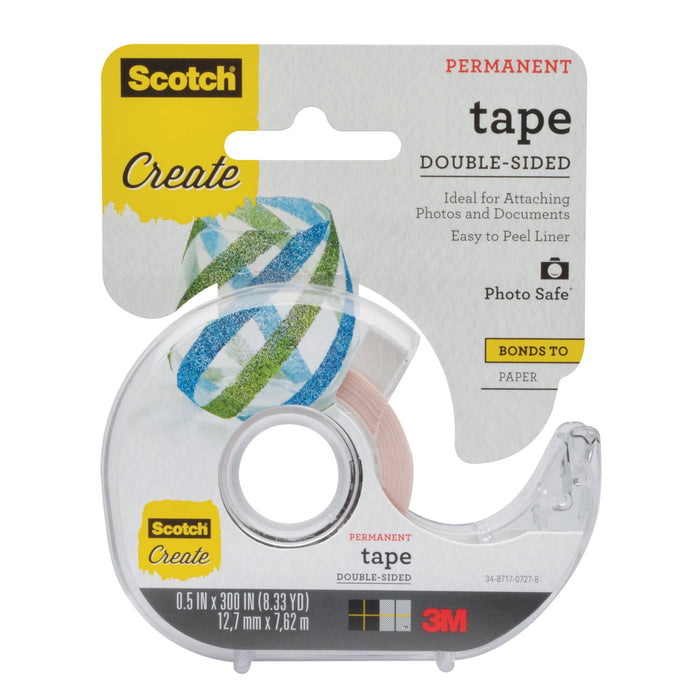 Scotch® Tape Double Sided 002-CFT, 1/2 in x 300 in