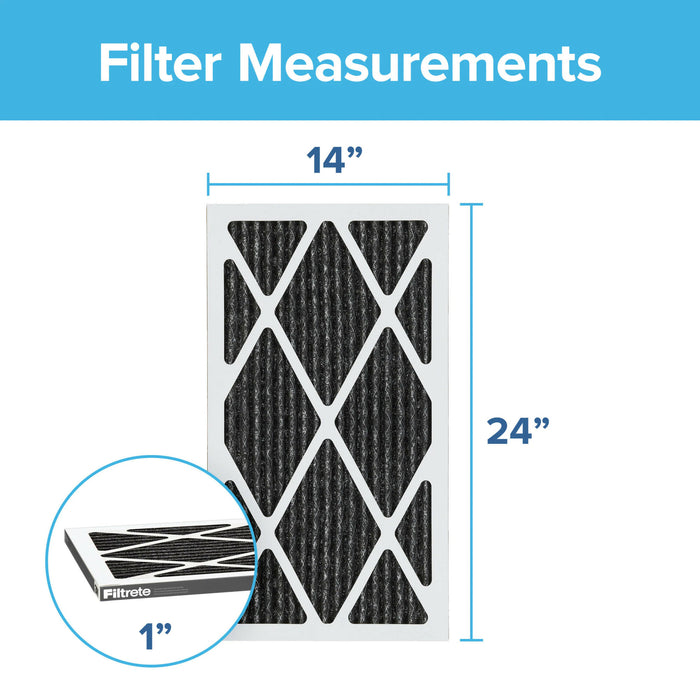 Filtrete Home Odor Reduction Filter HOME23-4, 14 in x 24 in x 1 in