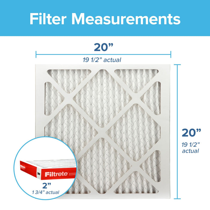 Filtrete Air Cleaning Filter HDWR02-2IN-12, 20 in x 20 in x 2 in