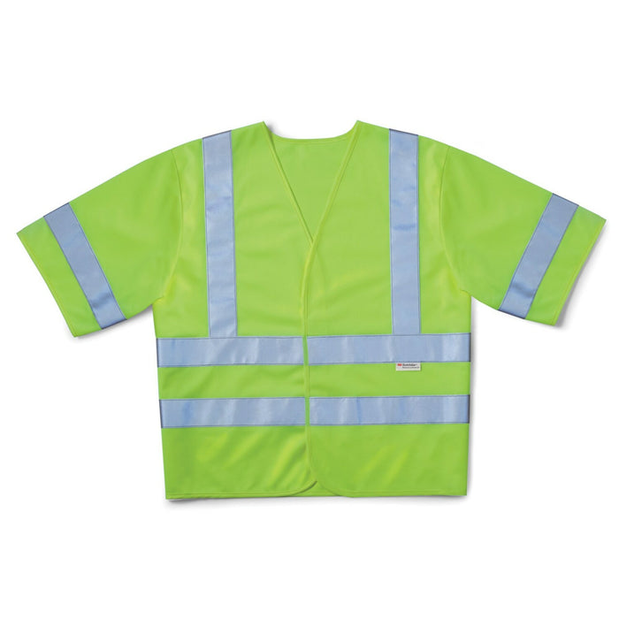 3M Hi-Viz Vest, Class 3, Short Sleeve, 94900-80030, Yellow