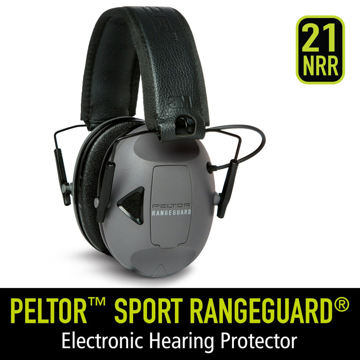Peltor Sport RangeGuard Earmuff, RG-OTH-1-W, 1/CV, Gray