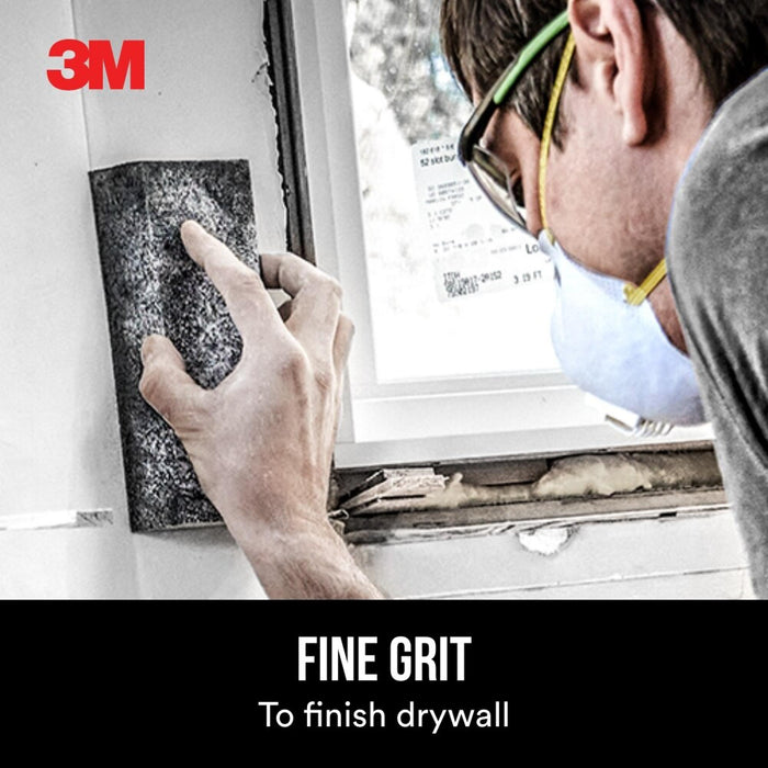 3M Fine Grit Extra Large Angled Drywall Sanding Sponge, 910-DSA-12-2PK