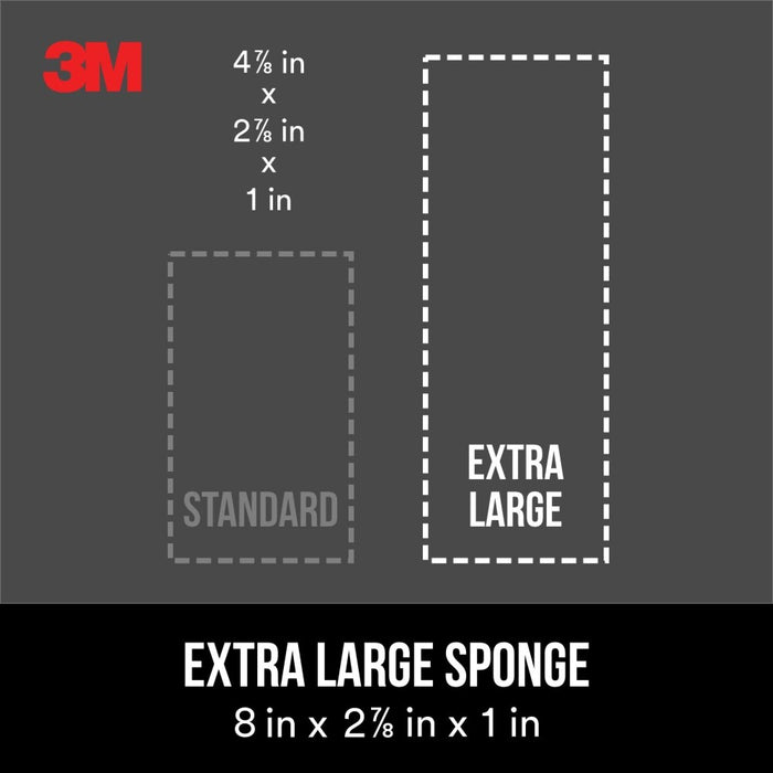 3M Fine Grit Extra Large Angled Drywall Sanding Sponge, 910-DSA-12-2PK