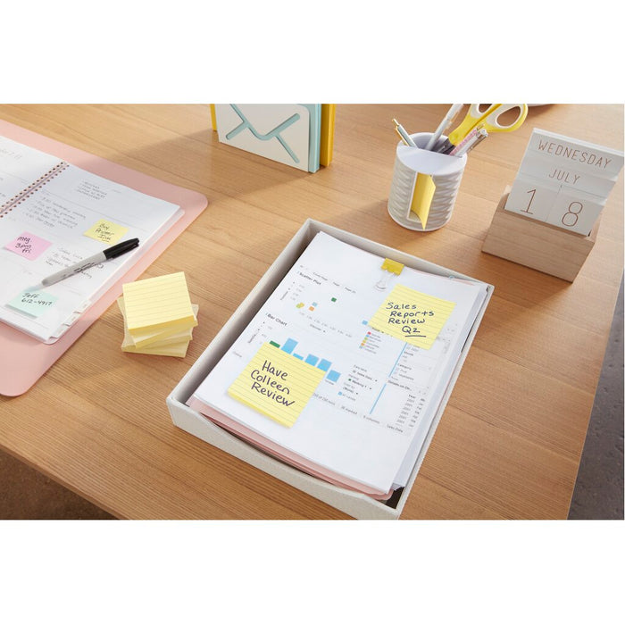 Post-it® Notes 630PK2 3 in x 3 in (7.62 cm x 7.62 cm) Canary Yellow,Lined