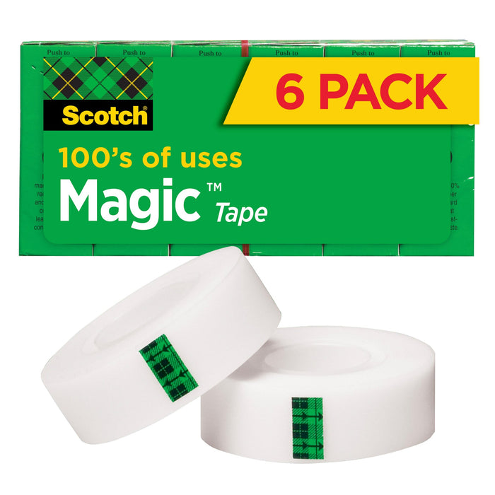Scotch® Magic Transparent Tape 810-6PK 3/4 in x 1296 in x 0 in