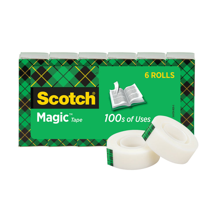 Scotch® Magic Transparent Tape 810-6PK 3/4 in x 1296 in x 0 in