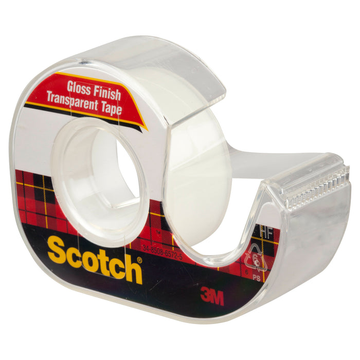 Scotch® Transparent Tape 174, 1/2 in x 1000 in
