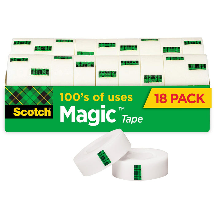 Scotch® Magic Tape 810K18CP, 3/4 in x 1000 in Cabinet Pack