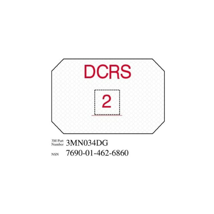 3M Diamond Grade Damage Control Sign 3MN034DG, "DCRS", 8 in x 12 inage