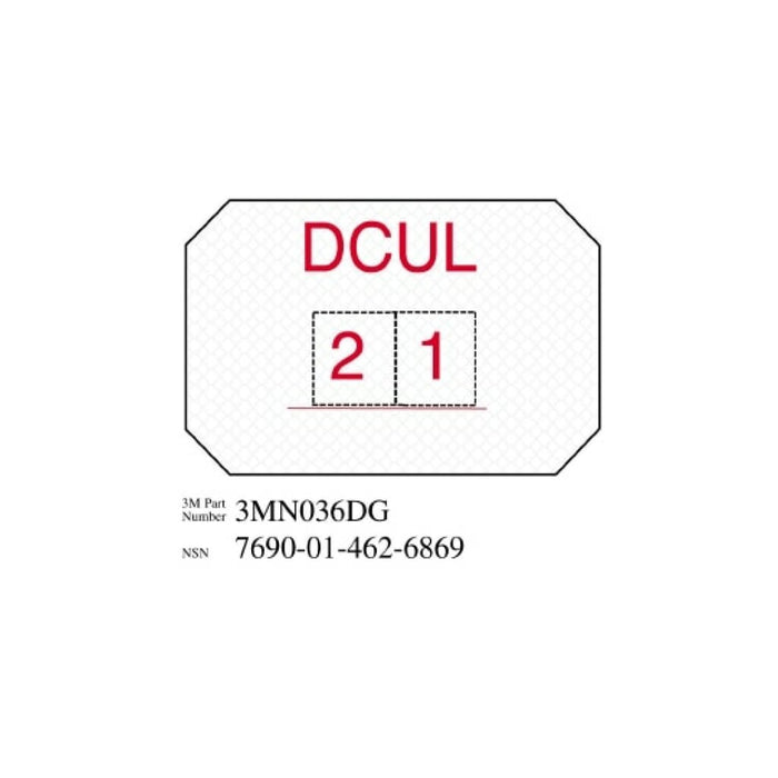 3M Diamond Grade Damage Control Sign 3MN036DG, "DCUL", 8 in x 12 inage