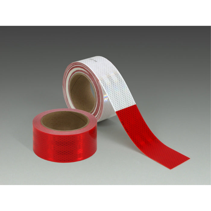 3M Diamond Grade Conspicuity Markings 983-32, Red/White, Premasked, 2in x 150 ft