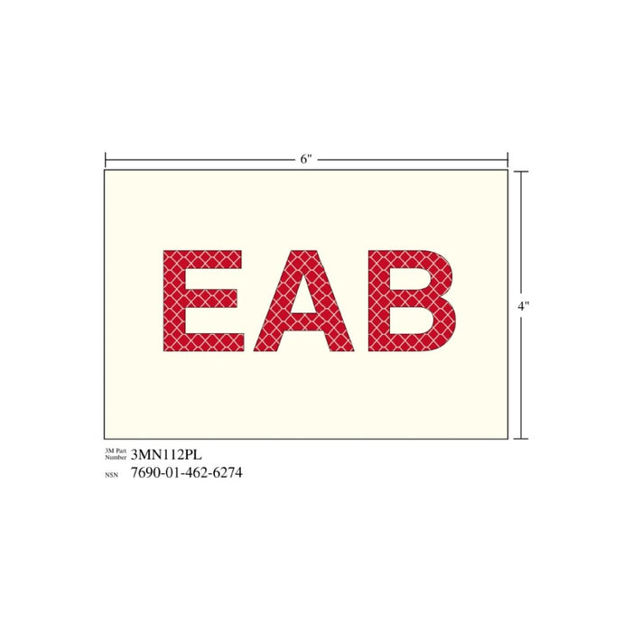 3M Photoluminescent Film 6900, Shipboard Sign 3MN112PL, 6 in x 4 in,EABage