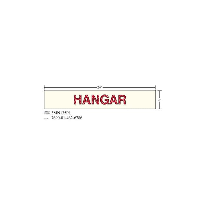 3M Photoluminescent Film 6900, Shipboard Sign 3MN135PL, 24 in x 4 in,HANGARage
