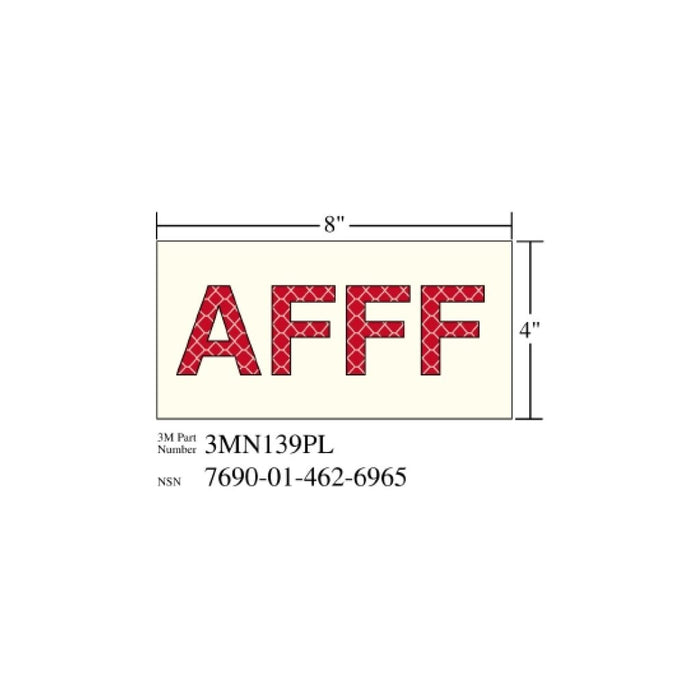 3M Photoluminescent Film 6900, Shipboard Sign 3MN139PL, 8 in x 4 in,AFFFage