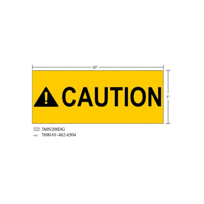 3M Diamond Grade Safety Sign 3MN208DG, "CAUTION", 10 in x 3 inage