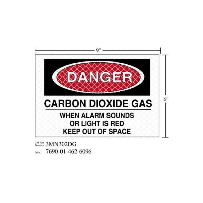 3M Diamond Grade Fire Fighting Sign 3MN302DG, "DANGER…SPACE", 9 in x 6inage