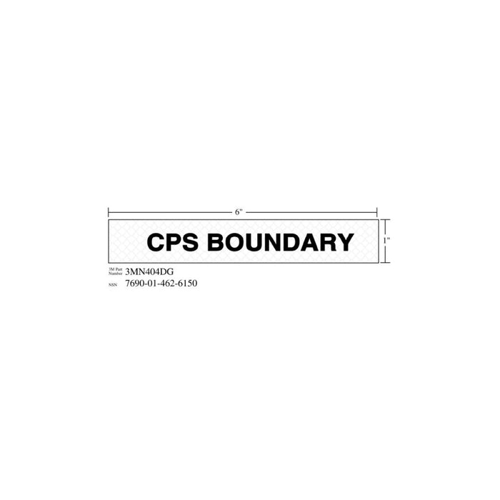 3M Diamond Grade Ventilation Sign 3MN404DG, "CPS BOUNDARY", 7 in x 1inage