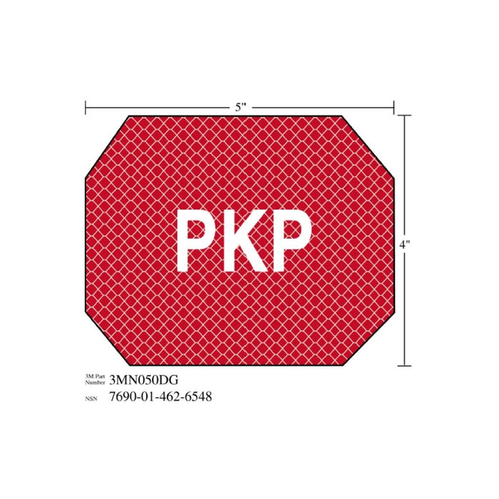 3M Photoluminescent Film 6900, Shipboard Sign 3MN143PL, 8 in x 4 in,PKPage