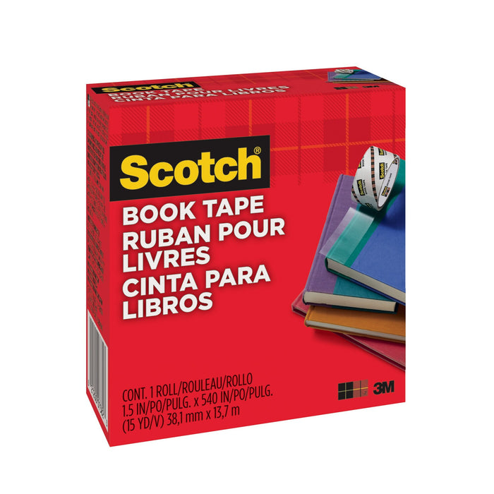 Scotch® Book Tape, 845-150, 1.5 in x 540 in (15 yd) (38,1 mm x 13,7 m)