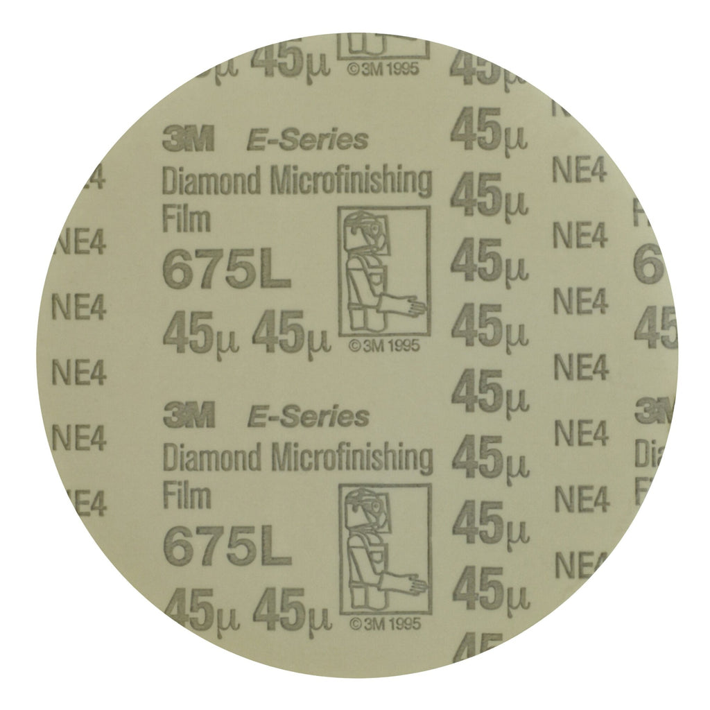 3M Diamond Microfinishing Film PSA Disc 675L, 74 Mic 6MIL, Teal, 4 in ...