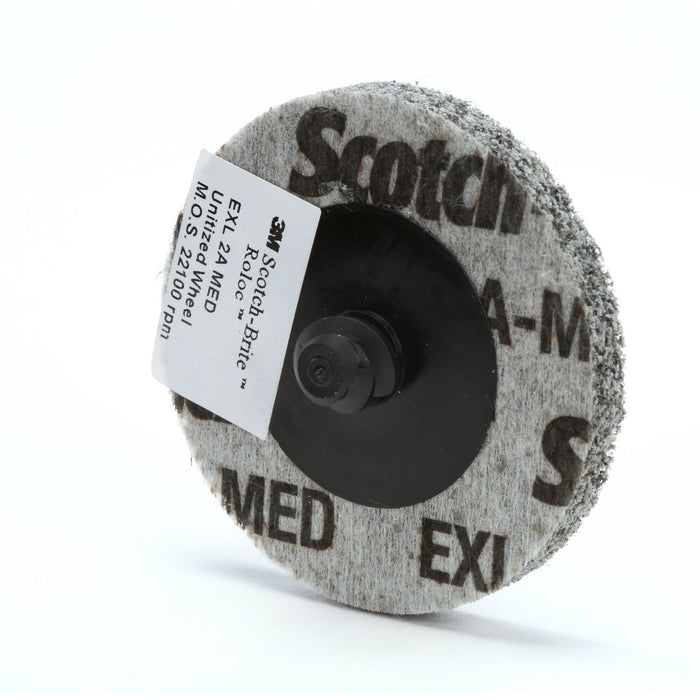 Scotch-Brite Roloc EXL Unitized Wheel, XL-UR, 2A Medium, TR, 2 in