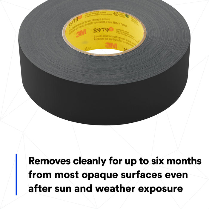 3M Performance Plus Duct Tape 8979, Black, 29 in x 60 yd, 12.1 mil