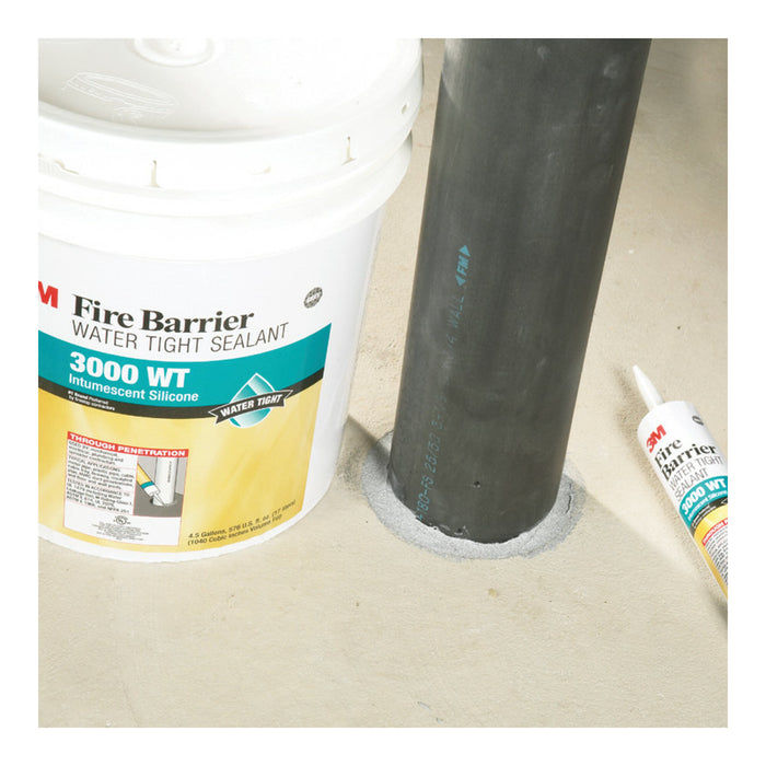 3M Fire Barrier Water Tight Sealant 3000WT, Gray, 4.5 Gallon (Pail)