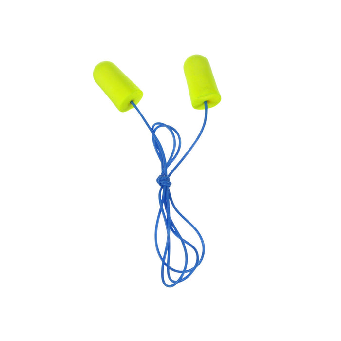 3M E-A-Rsoft Yellow Neons Earplugs 311-1251, Corded, Poly Bag, LargeSize