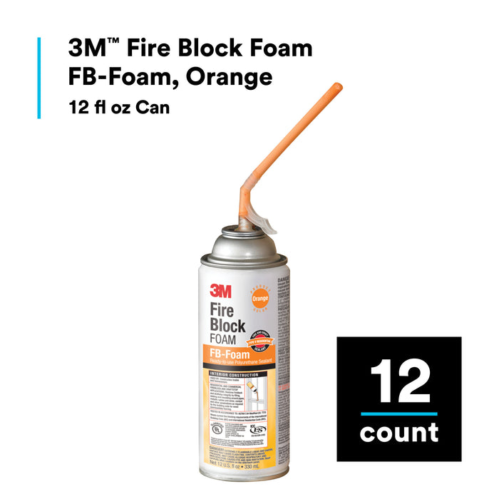 3M Fire Block Foam FB-Foam, Orange, 12 fl oz