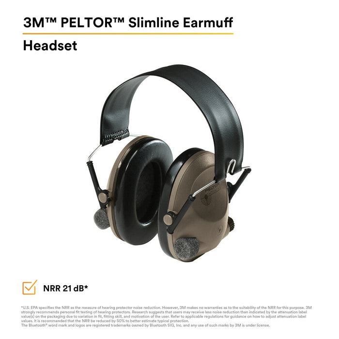 3M PELTOR SoundTrap Slimline Earmuff MT15H67FB
