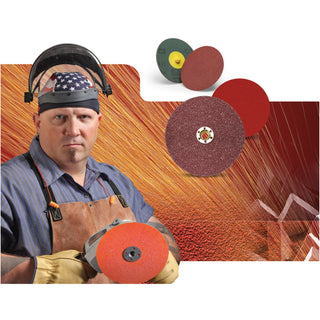 3M Cubitron II Fibre Disc 987C, 36+, 5 in x 7/8 in, Die 500P