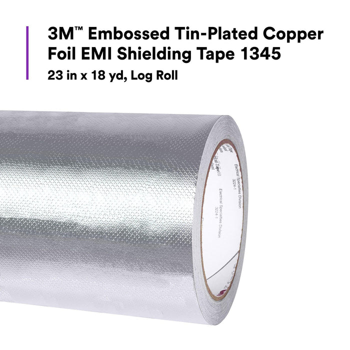 3M Embossed Tin-Plated Copper Foil EMI Shielding Tape 1345, 19 mm x
16,5 m