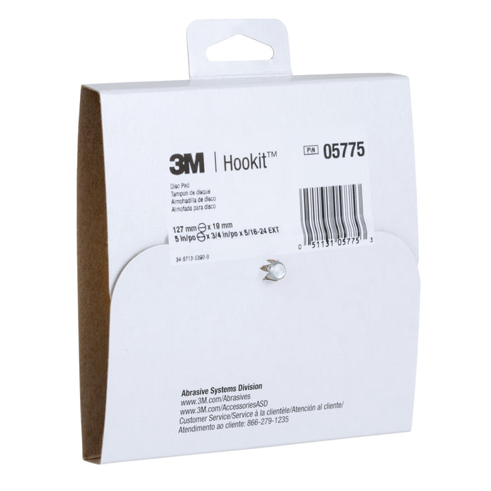 3M Hookit Disc Pad 05775, 5 in x 3/4 in 5/16-24 External