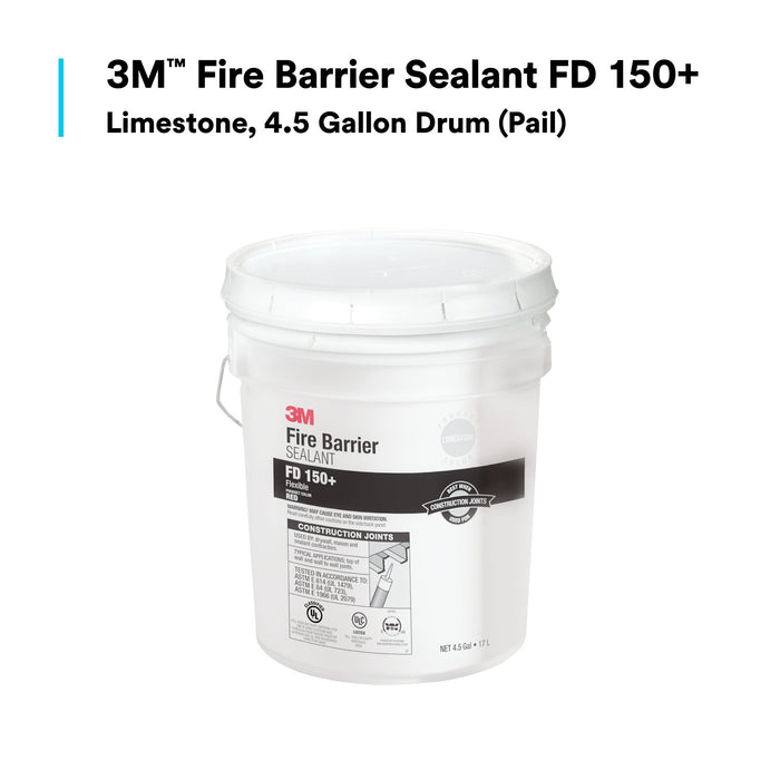 3M Fire Barrier Sealant FD 150+, Limestone, 4.5 Gallon (Pail), Drum